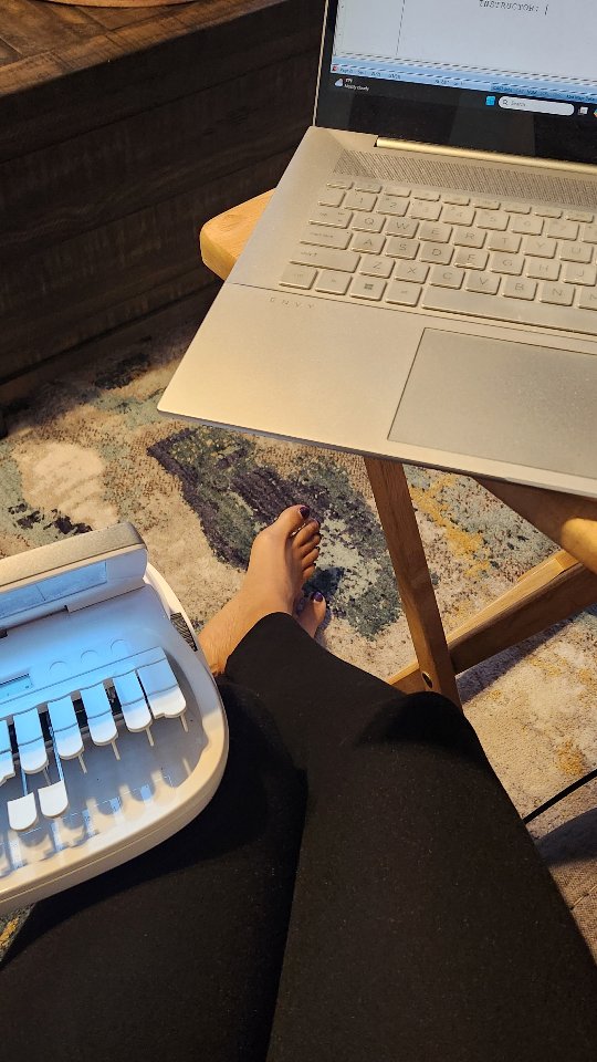 Most people think court reporters only work in legal settings, but we also provide CART, which is Communication Access Realtime Translation, for people who are deaf or hard of hearing. Basically, I listen in on their meeting, lecture, special event, etc., and I "write" everything that's being said, helping them follow every spoken word live. I provide CART in person or remotely. I love this work because I know I’m helping someone.