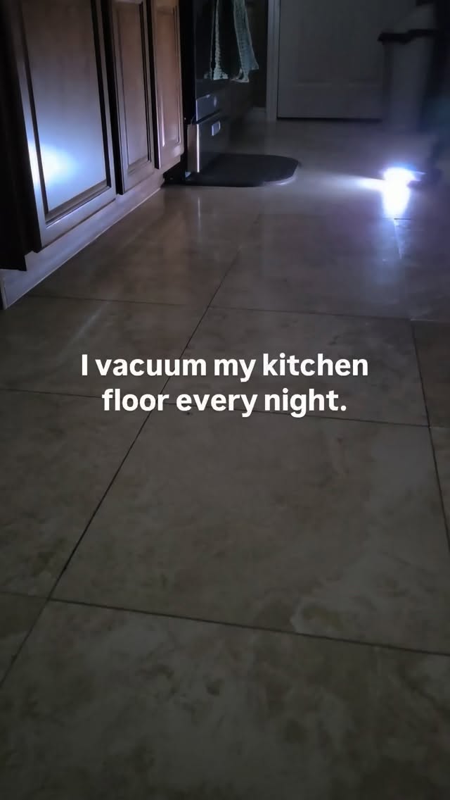 Turn off the lights and let the vacuum light guide me. 

If I can feel it under my feet, it’s getting vacuumed. 

Vacuum or sweep - which one are you?